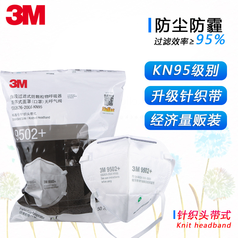 3M 9501+/9502+防塵口罩環(huán)保裝